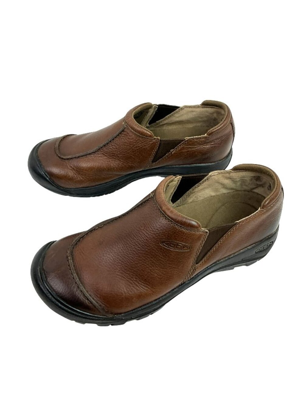 Keen Ashland Leather Slip-On Loafers Mens 9.5 Brown